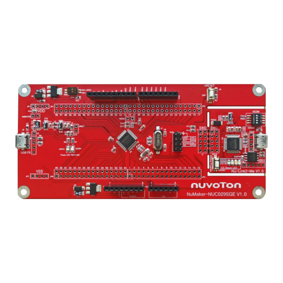 Nuvoton NuMicro NuMaker-NUC029SGE User Manual