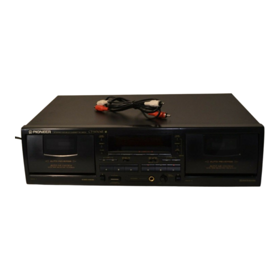 Pioneer CT-W204 Operating Instructions Manual