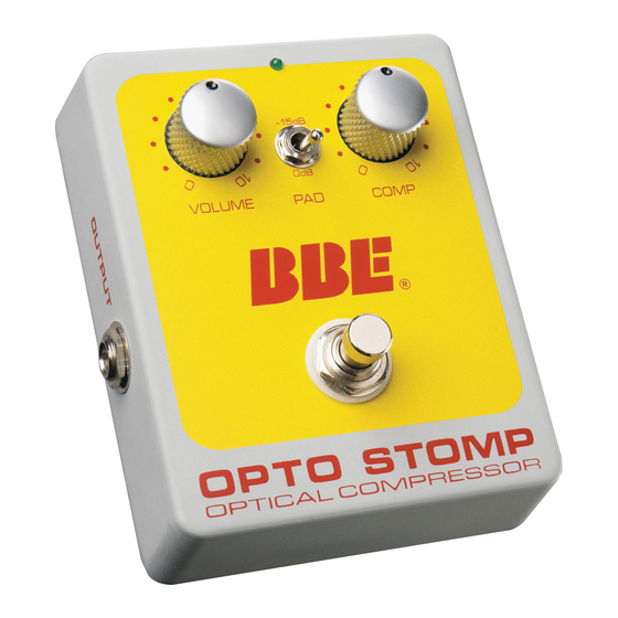 BBE OPTO STOMP User Manual
