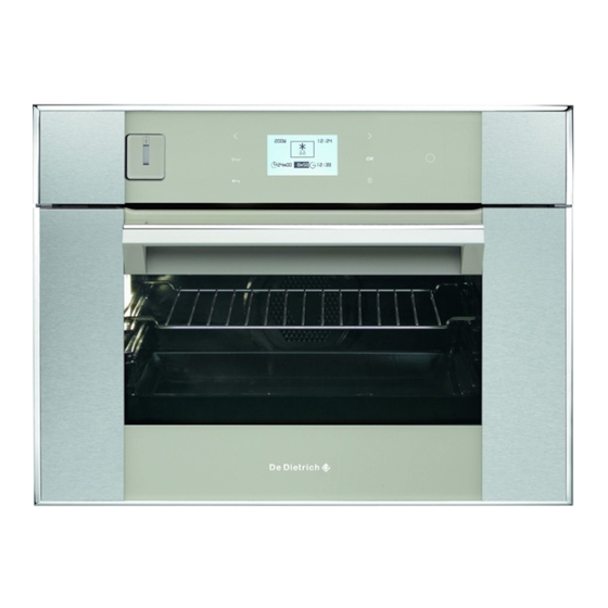 DeDietrich Oven User Manual