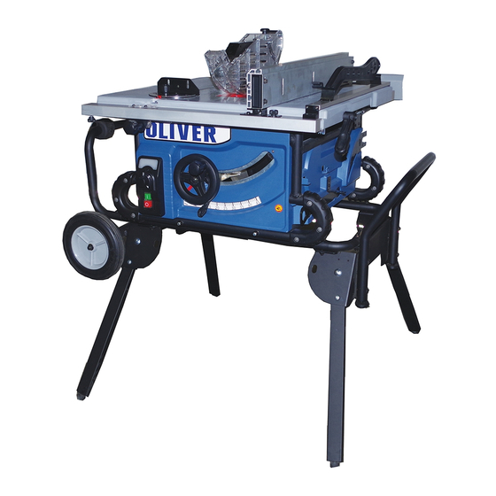 User Manuals: Oliver 10010 Jobsite Table Saw