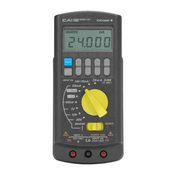 YOKOGAWA CA11E HANDY CAL User Manual