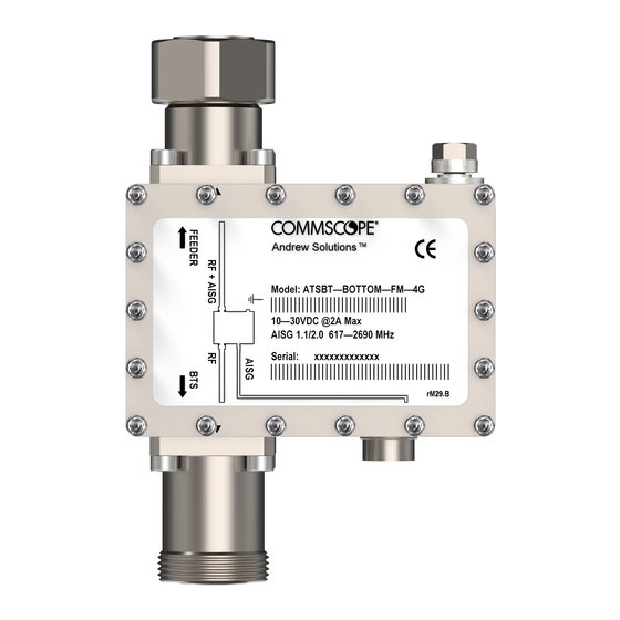 CommScope ATSBT-4G Series Instruction Sheet