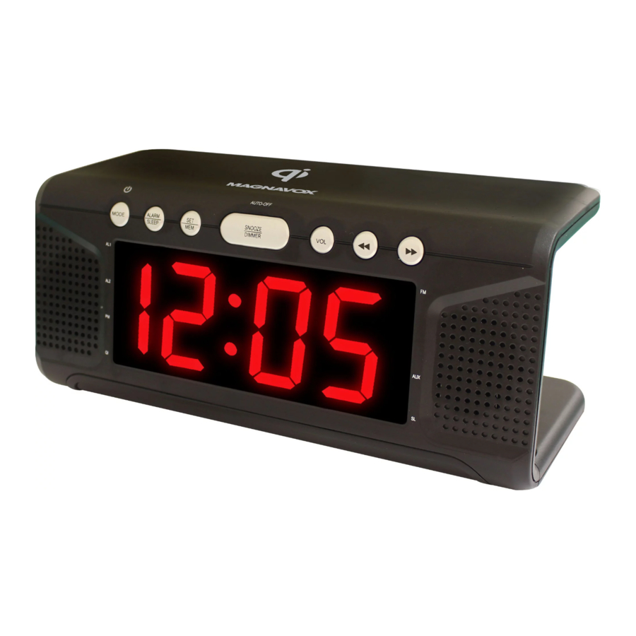 Magnavox MR41807 - Dual Alarm Clock with Qi Charging Pad Manual