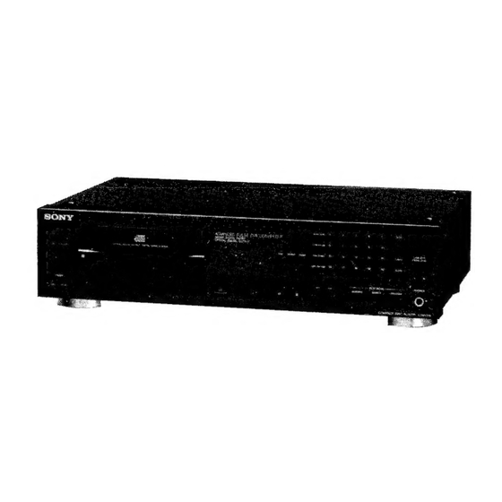 SONY CDP-715 SERVICE MANUAL Pdf Download | ManualsLib
