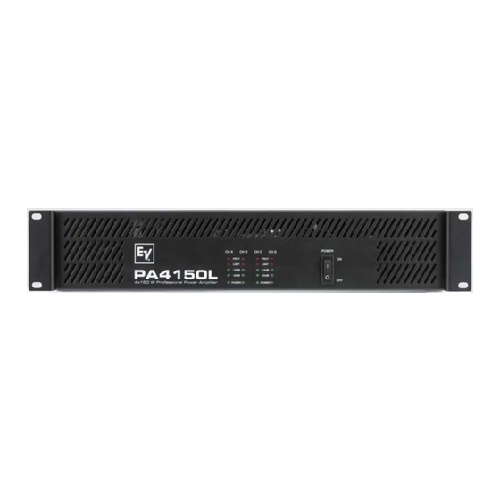 Electro-Voice Four-Channel Power Amplifier PA4150 Specification Sheet