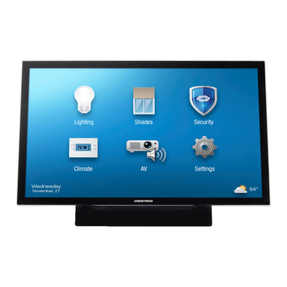 Crestron V-Panel TSD-2020 Operation Manual