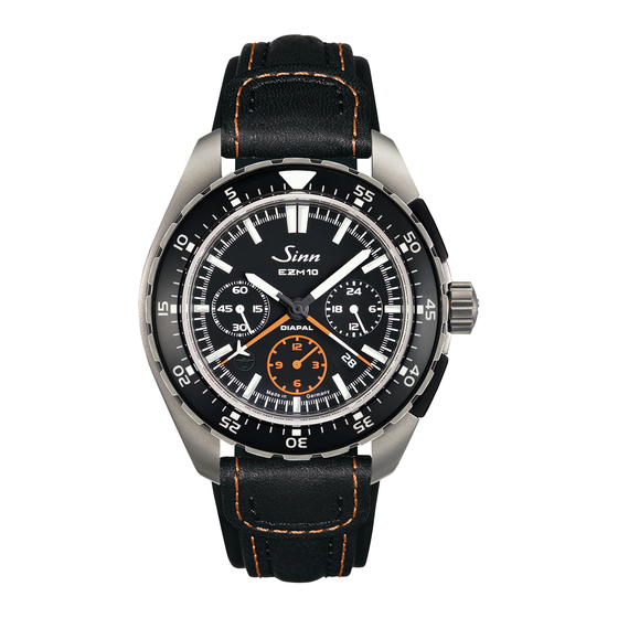 Sinn EZM10 Instructions For Use Manual