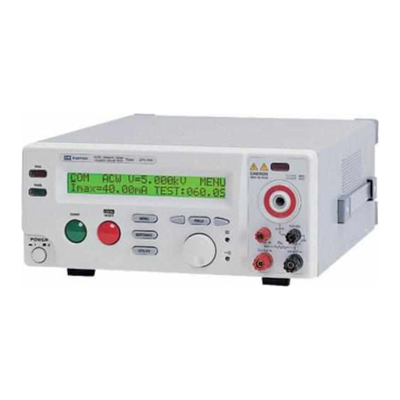 GW Instek GPT-700A Series User Manual