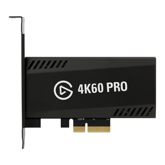 Corsair Elgato Game Capture 4K60 Pro MK.2 Manuals