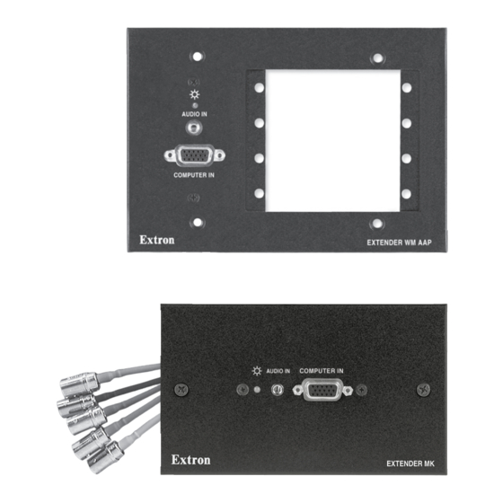 Extron electronics VGAUXGA Line Drivers With Audio Extender Series User Manual