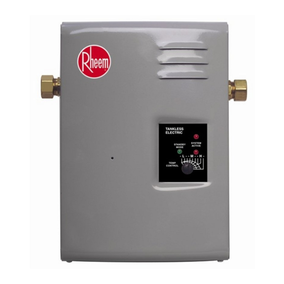 Rheem RTE 3 Manual