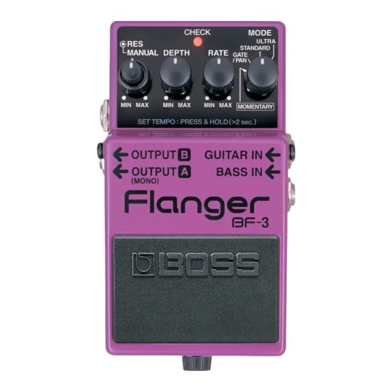 Roland BOSS Flanger BF-3 (T) Service Notes