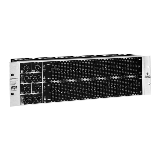 Behringer ULTRAGRAPH PRO FBQ1502 Quick Start Manual