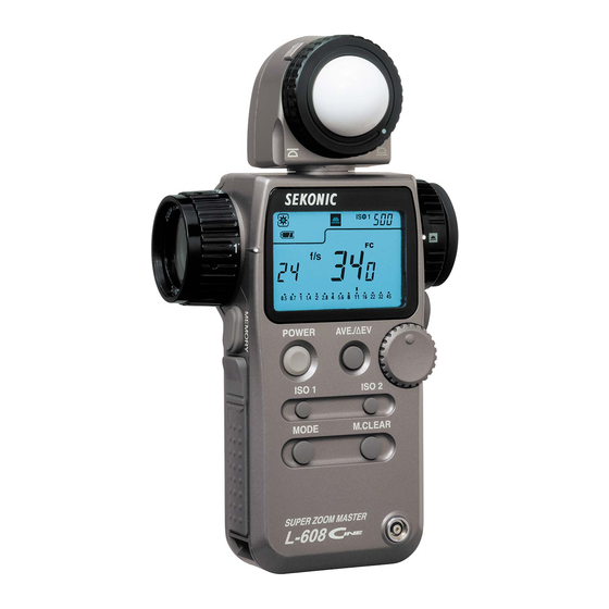 Sekonic L-608 Quick Manual