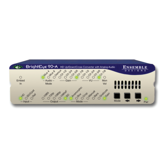 Ensemble Designs BrightEye 90-A User Manual