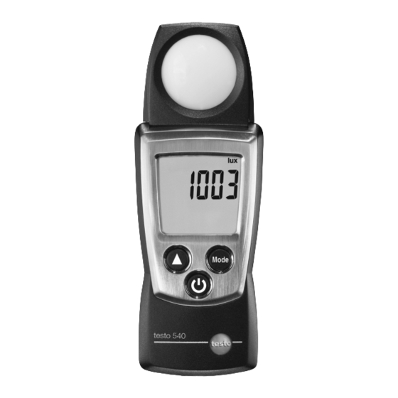 TESTO 540 Instruction Manual