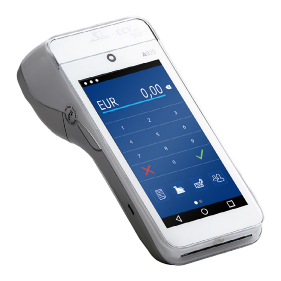 CCV Mobile  A920 Android Payment Terminal Manuals