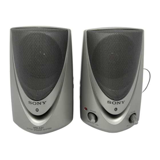 Sony SRS-A27 Operating Instructions