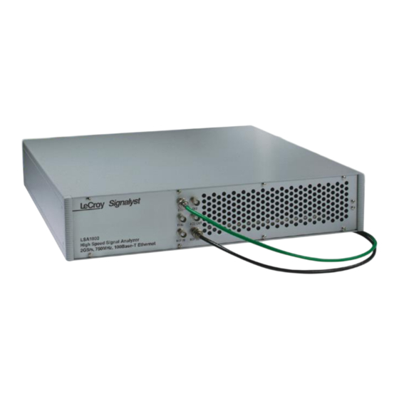 LeCroy Signalyst LSA1000-09 Operator's Manual