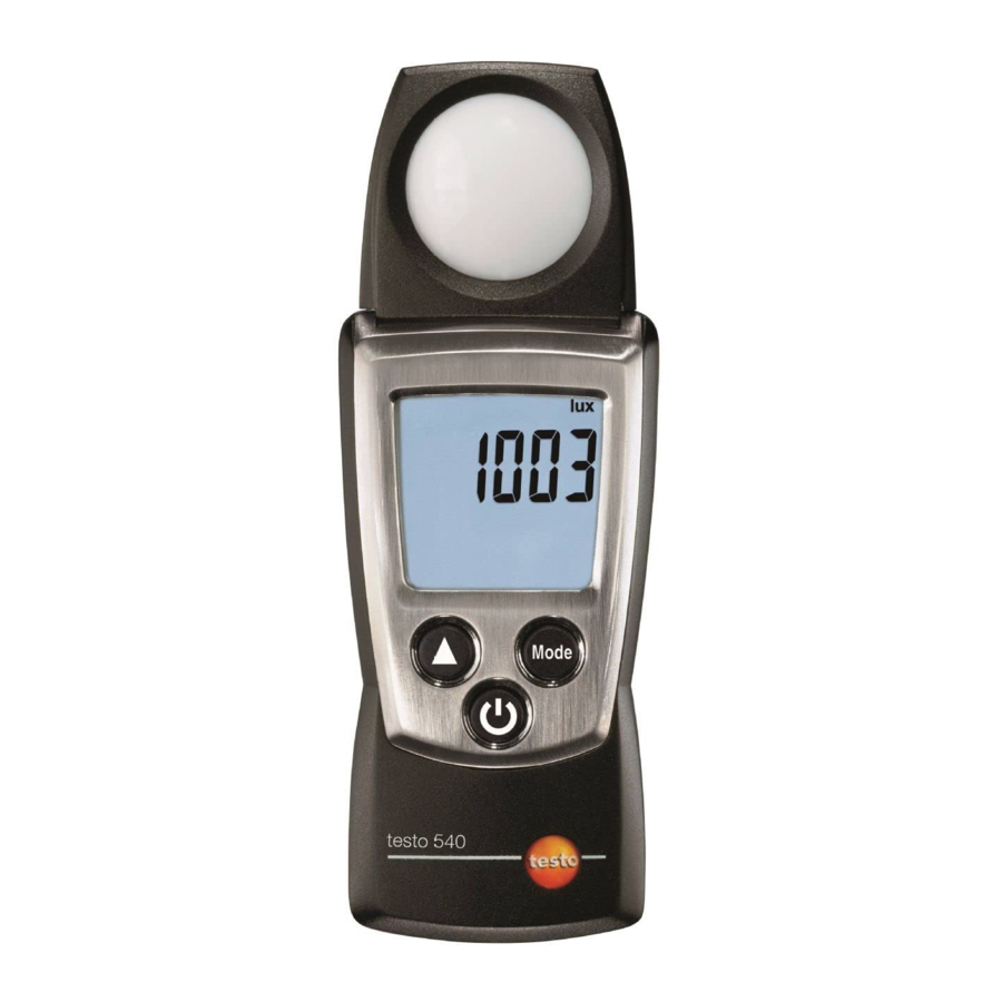 TESTO 540 Manual