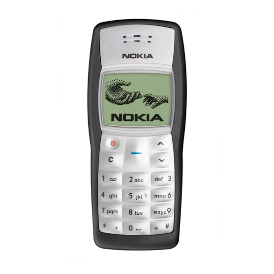 Nokia 1100 - Cell Phone - GSM User Manual