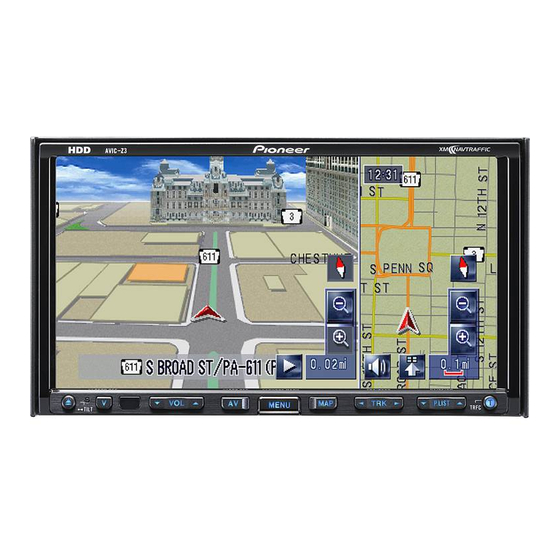 Pioneer AVIC Z3 - Navigation System With DVD player Operation Manual