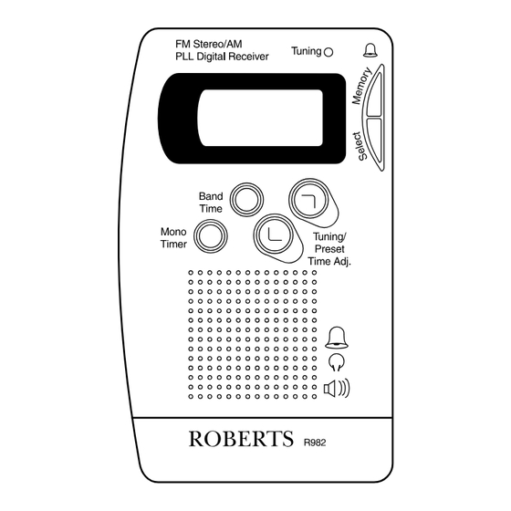 Roberts R982 Operating Instructions Manual