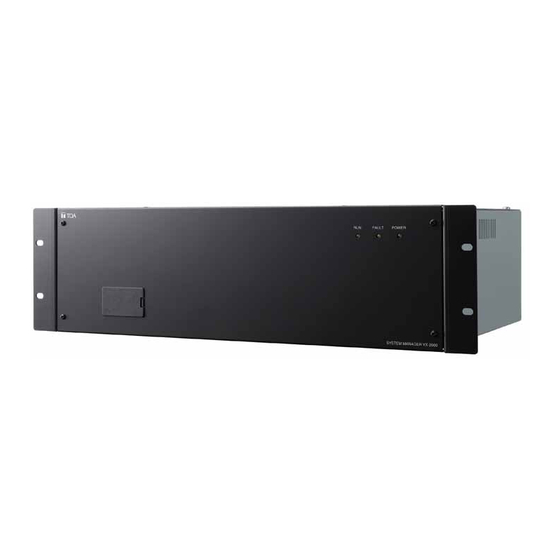 Toa VX-2000 Series System Design Manual