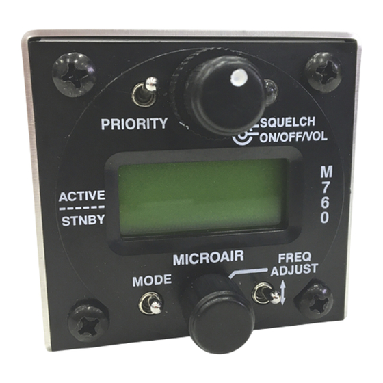 MicroAir Avionics M760 Install & User Manual