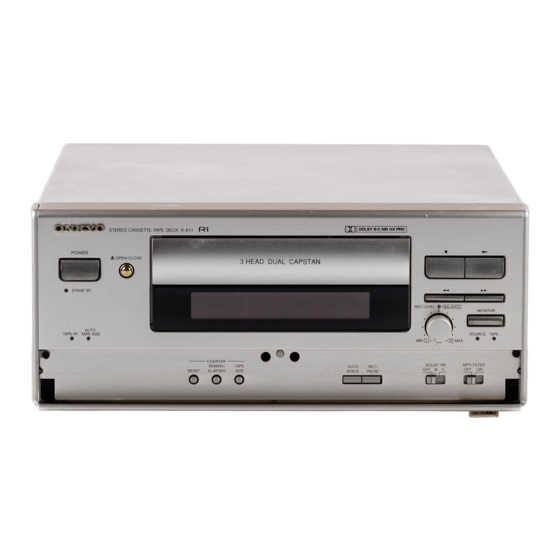 Onkyo K-611 Instruction Manual