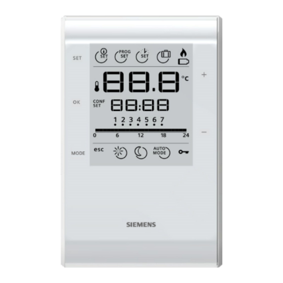 Siemens RDE50.1 Quick Start Manual