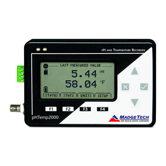 MadgeTech pHTemp2000 Product Information Card