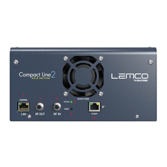 Lemco Compact Line 2-Headend Series Operation Manual