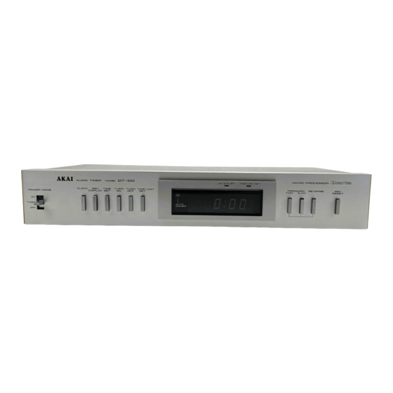 Akai DT-100 Service Manual