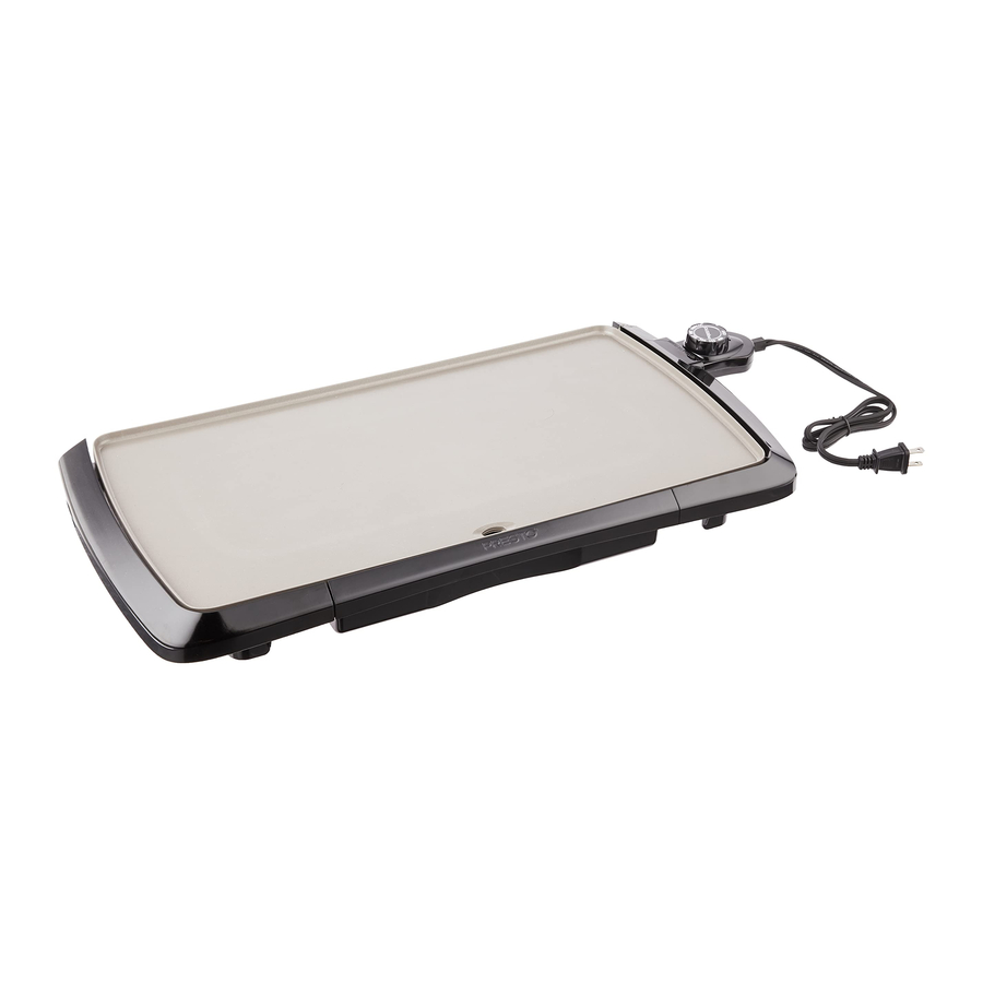 Presto 07055 - Cool-touch Griddle Manual