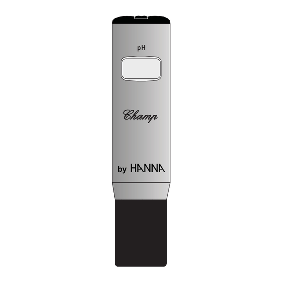 Hanna Instruments Champ HI 98106 Instruction Manual