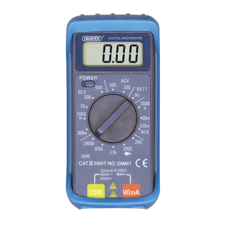 Draper Digital Multimeter Instructions Manual