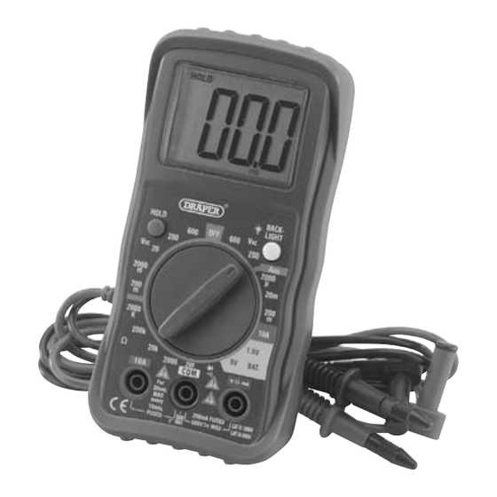 Draper Digital Multimeter Instructions Manual