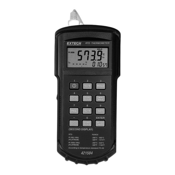 Extech Instruments 421504 Instruction Manual