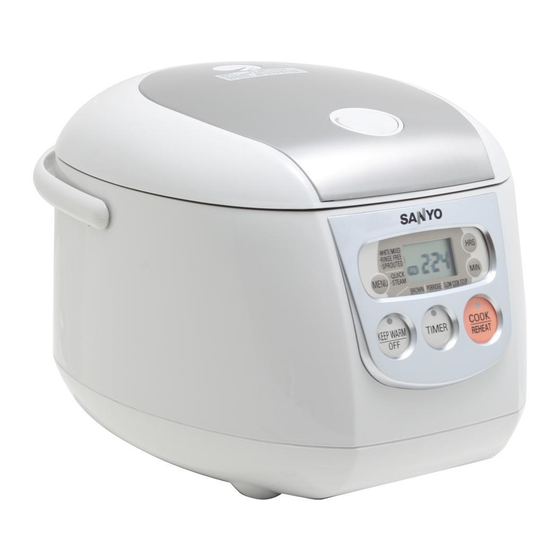 SANYO ECJ-HC55S White and Gray 5.5-Cup Micom Rice & Slow Cooker
