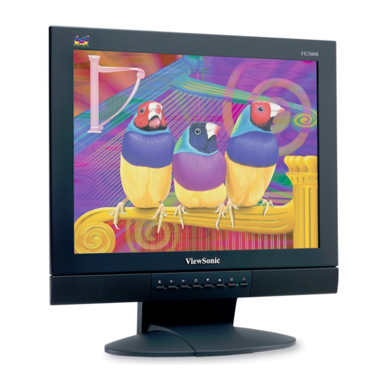 VIEWSONIC VG500B1 SERVICE MANUAL Pdf Download ManualsLib
