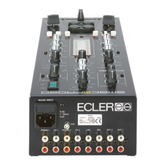 3 Channels Ecler Mixer Dj Ecler Smac Pro 20 SMAC FIRST 