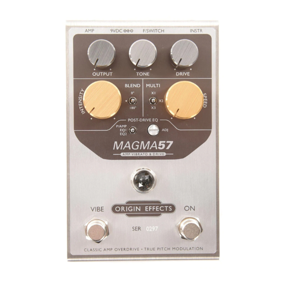 Origin Effects MAGMA57 Owner's Manual