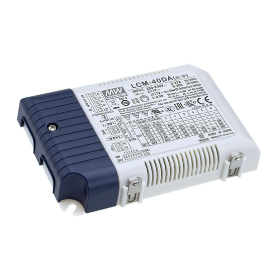 Mean Well LCM-40(DA) Installation Manual