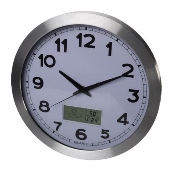 Perel WC102 Aluminium Wall Clock Manuals