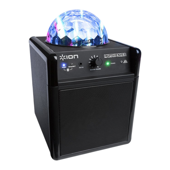 ION PARTY POWER iPA19C Bluetooth Speaker Manuals