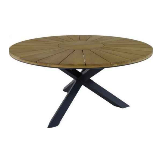 Proloisirs FERRONE RONDE 150 TEAK TABLE Assembling Instructions