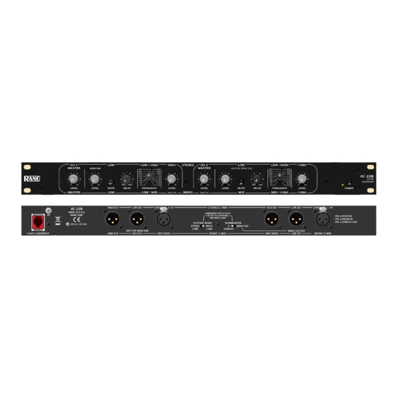 Rane AC 22B Manuals