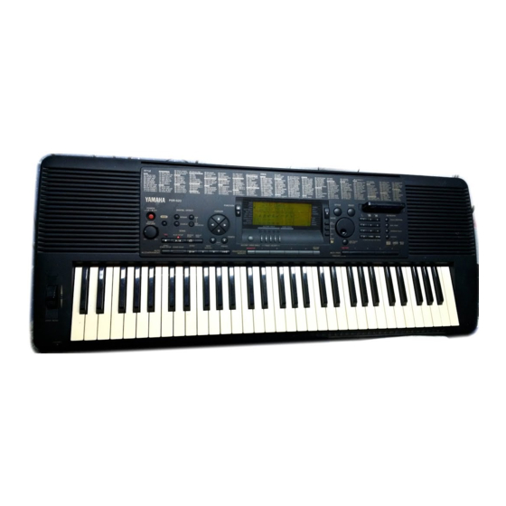 Yamaha PortaTone PSR-620 Keyboard Manuals